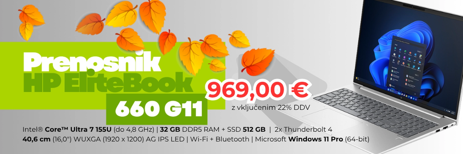 Poslovni prenosnik HP EliteBook 660 G11 za samo 969€ z DDV - samo v Second Option trgovini