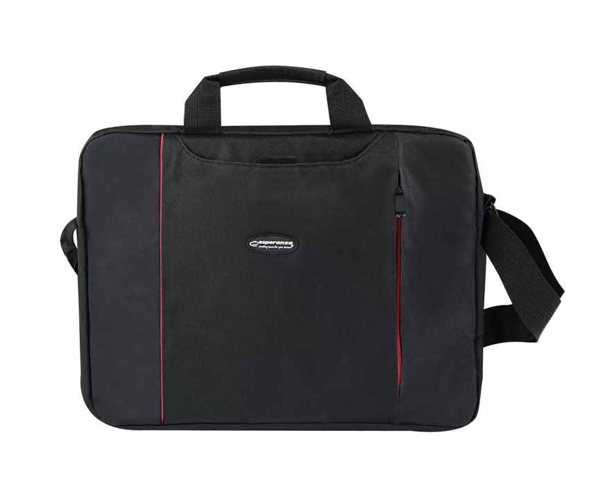 Torba za prenosnik 39,6 cm (15,6″) Esperanza SALERNO Toploader črno/rdeča