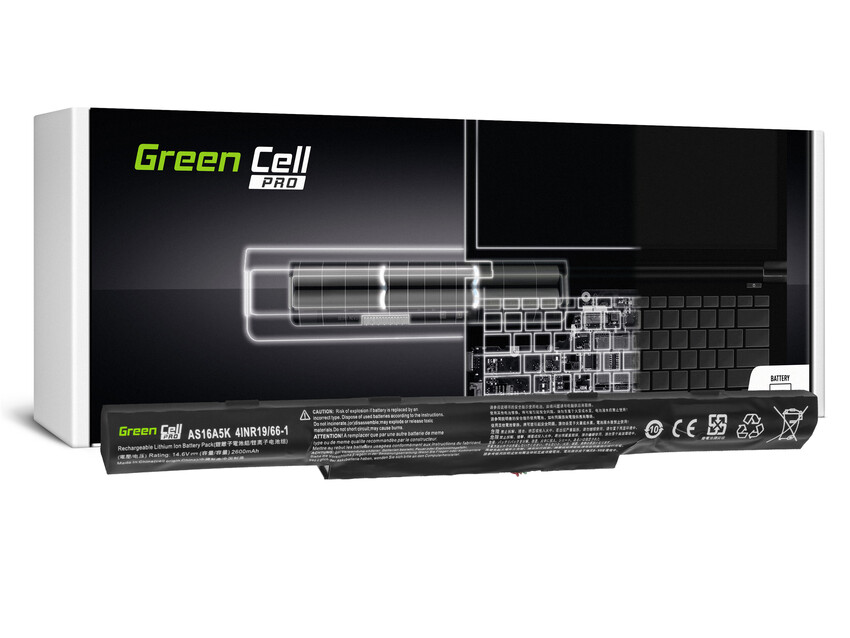 Green Cell baterija PRO AS16A5K za Acer Aspire E15 E5-553 E5-553G E5-575 E5-575G F15 F5-573 F5-573G (AC51PRO)