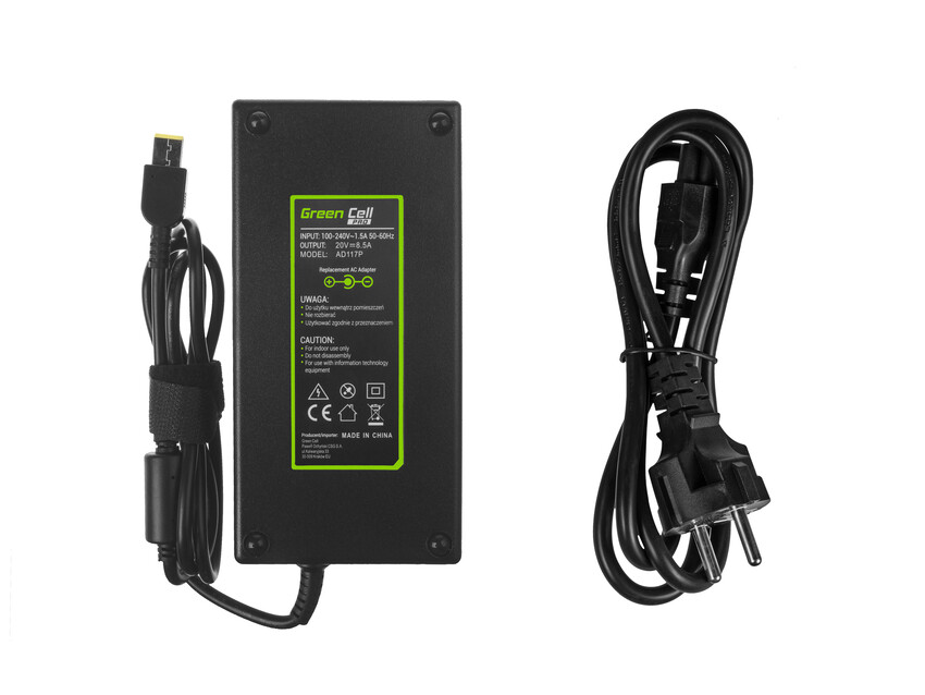 Green Cell PRO polnilec / AC Adapter 20V 8.5A 170W za Lenovo Legion 5-15 15ARH05 15IMH05 17IMH05 Y530-15 Y540-15IRH Y540-17 Y720 (AD117P)