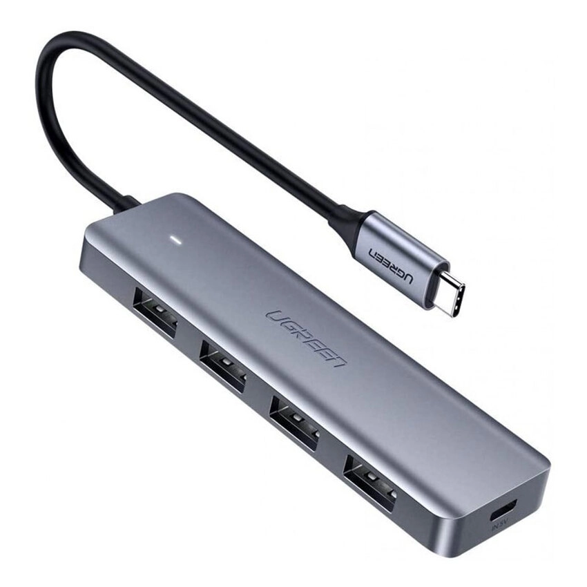 USB HUB / razdelilec Ugreen 4× USB 3.0 + USB-C siv 64266