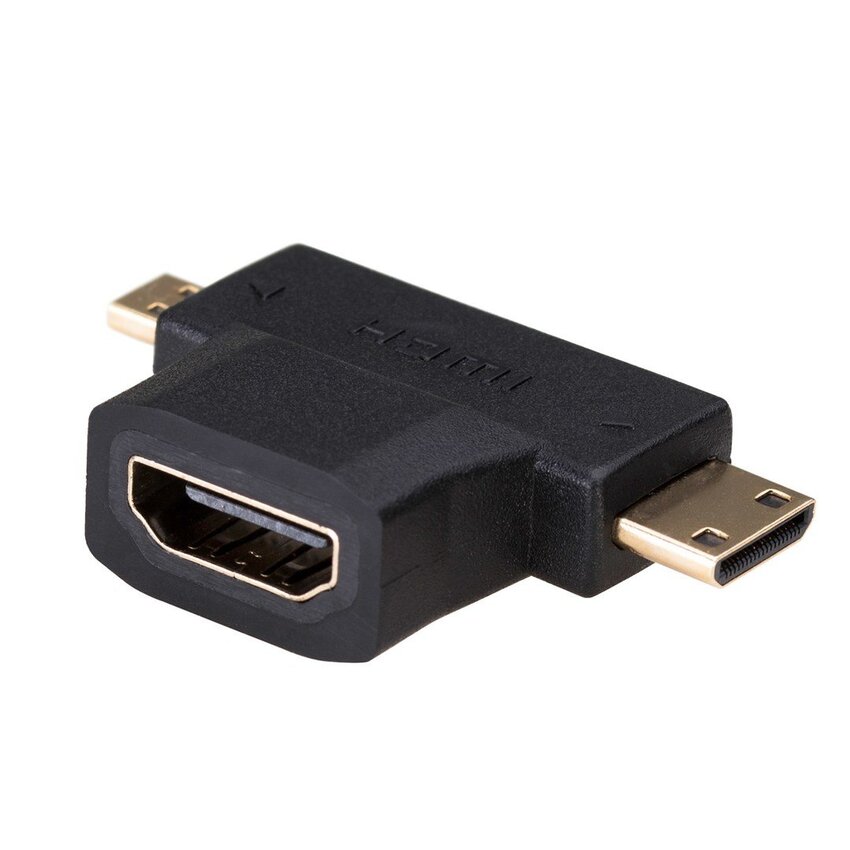 Adapter/pretvornik iz HDMI (Ž) na Micro HDMI (M) / Mini HDMI (M) AK-AD-23