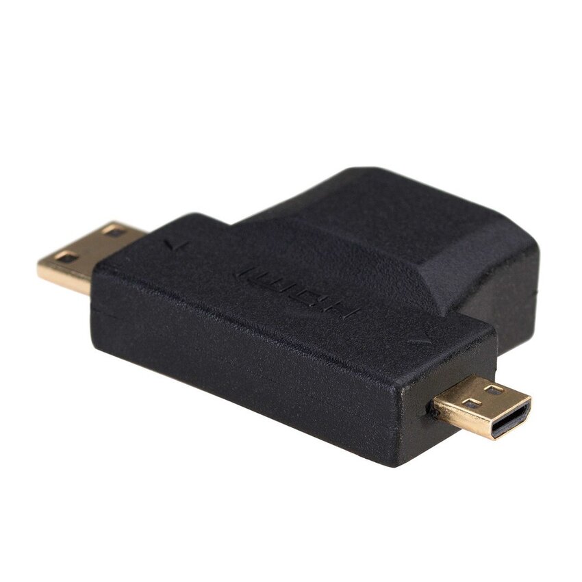 Adapter/pretvornik iz HDMI (Ž) na Micro HDMI (M) / Mini HDMI (M) AK-AD-23