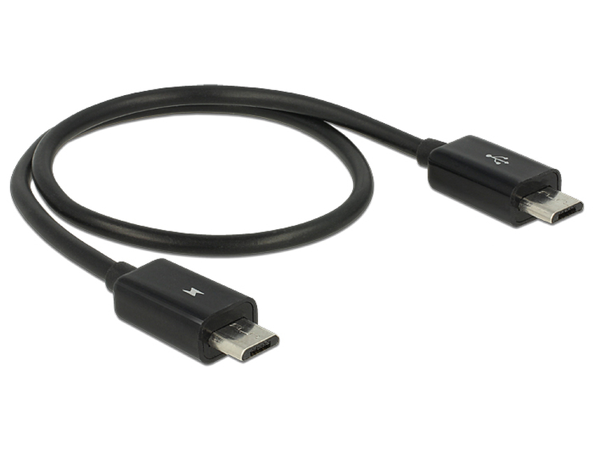 Delock Power Delock kabel za deljenje napajanja Micro USB-B moški > Micro USB-B moški OTG
