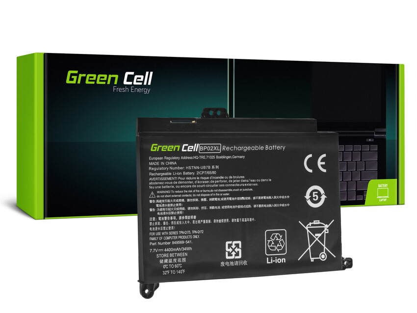 Green Cell baterija BP02XL za HP Pavilion 15-AU 15-AU051NW 15-AU071NW 15-AU102NW 15-AU107NW 15-AW 15-AW010NW (HP150)