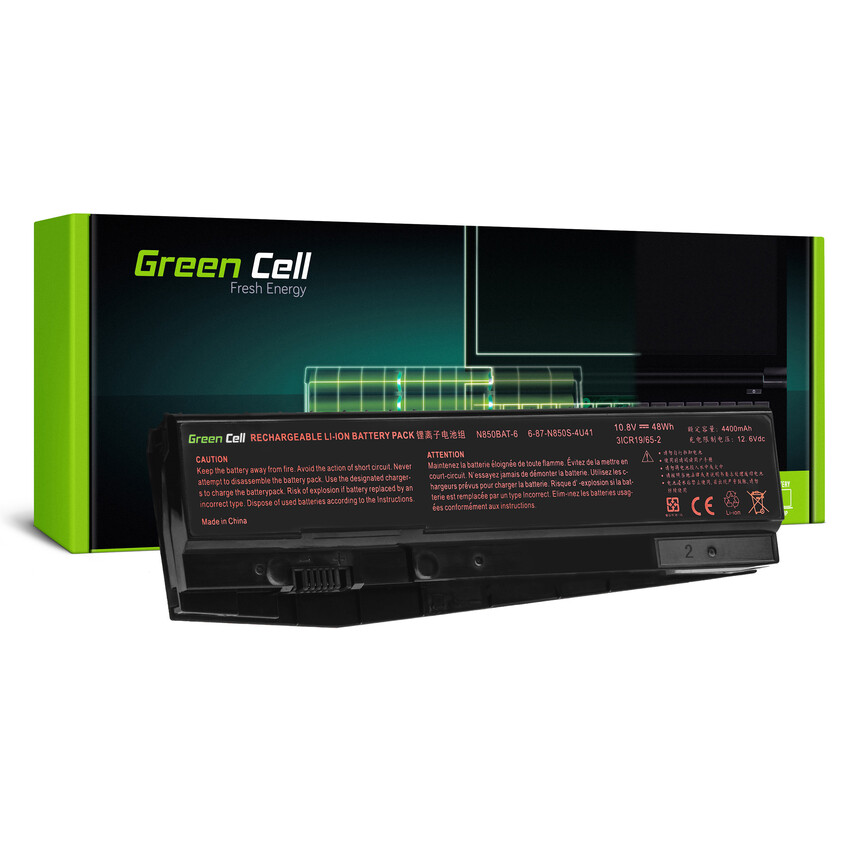 Green Cell Laptop baterija N850BAT-6 za Clevo N850 N855 N857 N870 N871 N875, Hyperbook N85 N85S N87 N87S (CL02)