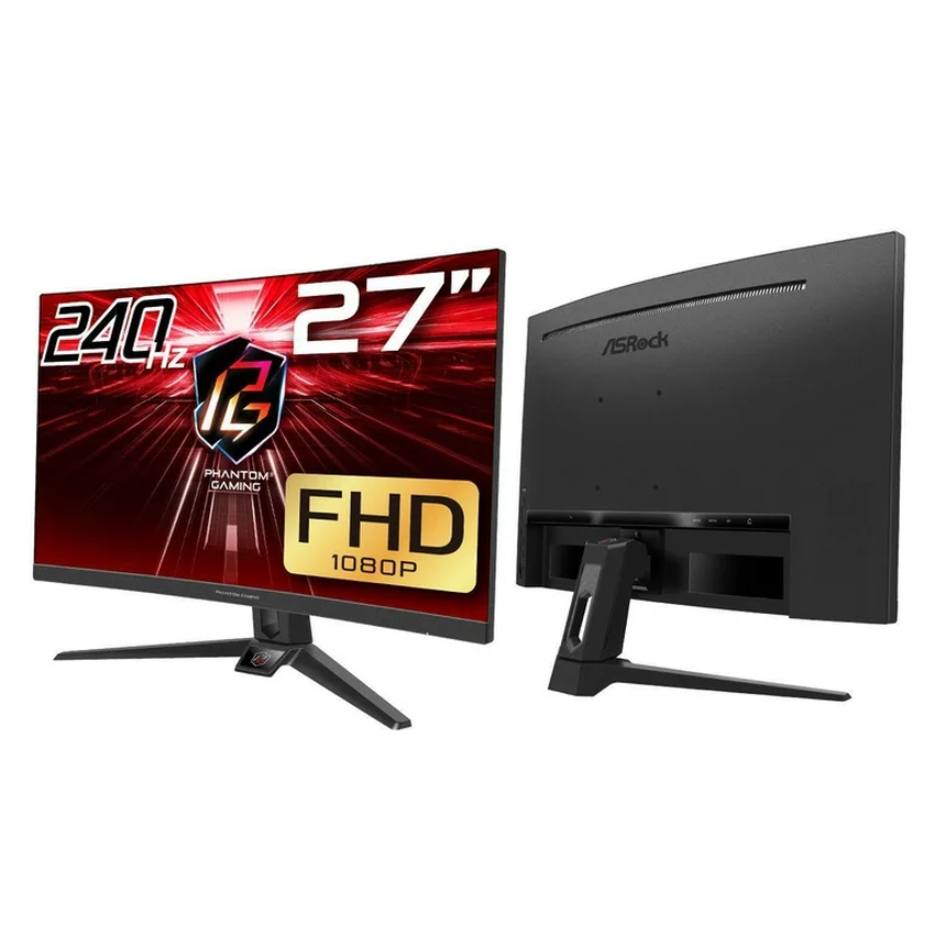 Monitor ASRock Phantom Gaming PG27F15RS1A 68,58 cm (27″) FHD VA LED HDR10 240 Hz ukrivljen