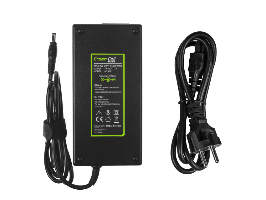 Green Cell PRO polnilec / AC Adapter 19.5V 7.7A 150W za Asus G550 G551 G73 N751 MSI GE60 GE62 GE70 GP60 GP70 GS70 PE60 PE70 WS60 (AD56P)