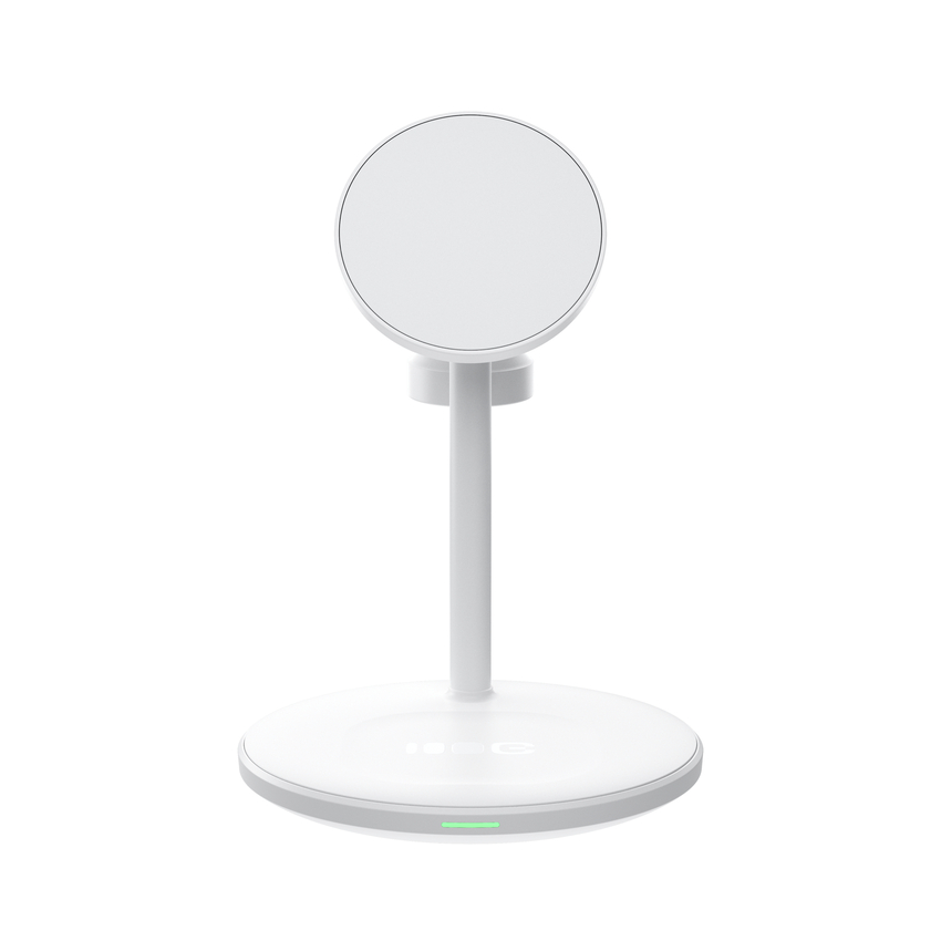 Greencell MagScape Inductive polnilec Stand 3-in-1 MagSafe za iPhone, Apple Watch, AirPods and other wireless headtelefoni (MSST-GC-3IN1-W)