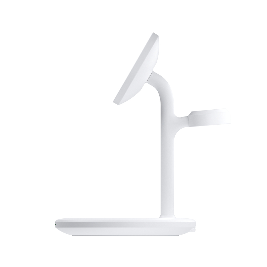 Greencell MagScape Inductive polnilec Stand 3-in-1 MagSafe za iPhone, Apple Watch, AirPods and other wireless headtelefoni (MSST-GC-3IN1-W)