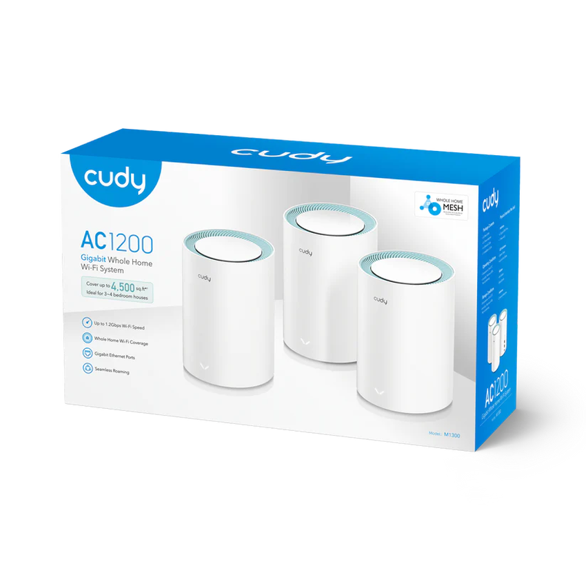 Usmerjevalnik / router Cudy M1300(3-Pack) AC1200 Wi-Fi Gigabit Mesh
