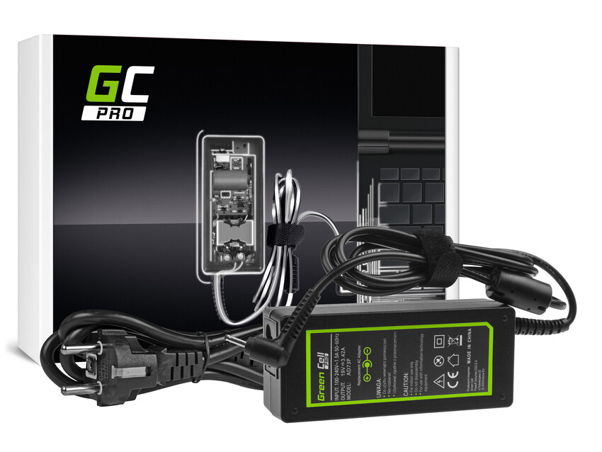 Green Cell PRO polnilec / AC Adapter 19V 3.42A 65W za Acer Aspire S3 S3-331 S3-371 S3-951 S7-391 S7 S7-392 S7-393 (AD73P)