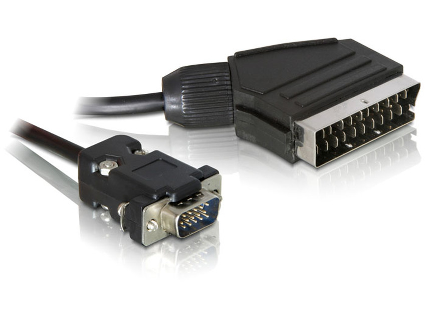 Kabel Video Scart Izhod > VGA Vhod 2m