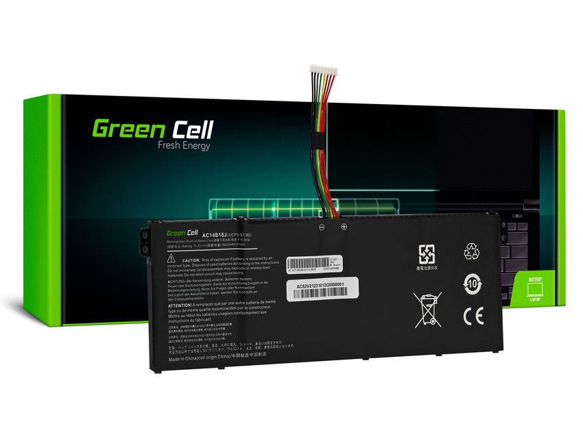 Green Cell AC14B13J AC14B18J baterija za Acer Aspire 3 A315-23 A315-55G ES1-111M ES1-331 ES1-531 ES1-533 ES1-571 (AC52V2)