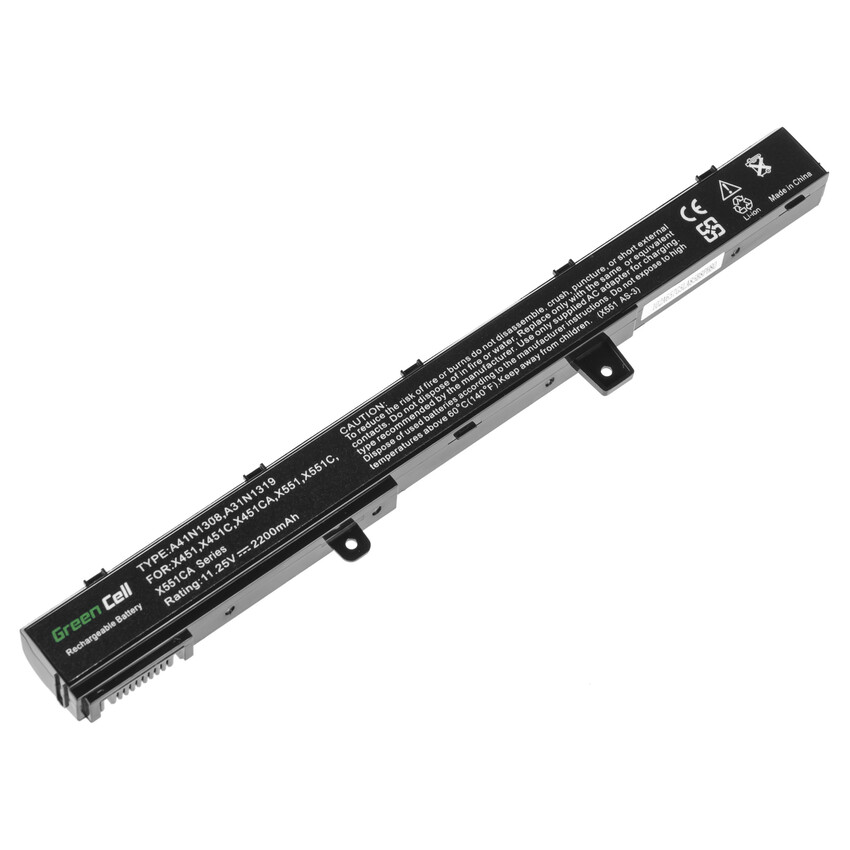 Green Cell baterija A31N1319 A41N1308 za Asus X551 X551C X551CA X551M X551MA X551MAV F551 F551C F551M R512C R512CA R553L (AS90)