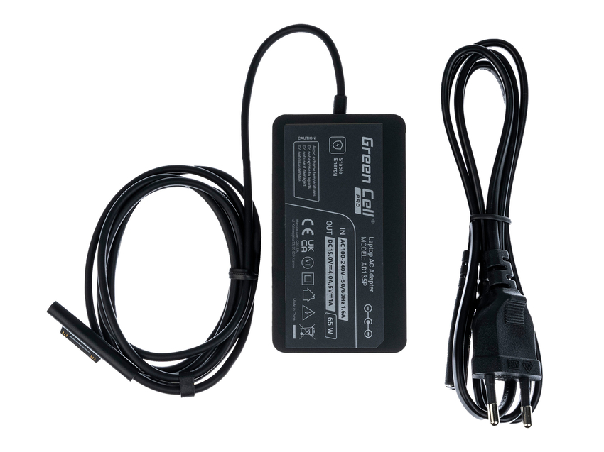 Green Cell PRO 1706 65W 15V 4A polnilec Adapter za Microsoft Surface Laptop, Pro, Book, Go (AD135P)