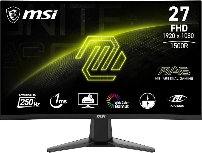 Monitor MSI MAG 27C6X 68,6 cm (27″) FHD VA LED 240 Hz ukrivljen