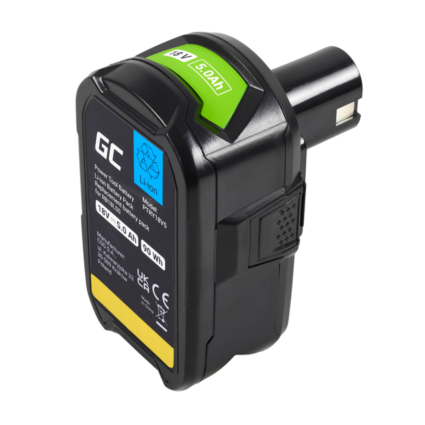 Green Cell baterija za Ryobi ONE+ 18V 5Ah nadomestna baterija RB18L50 (PTRY18V5)