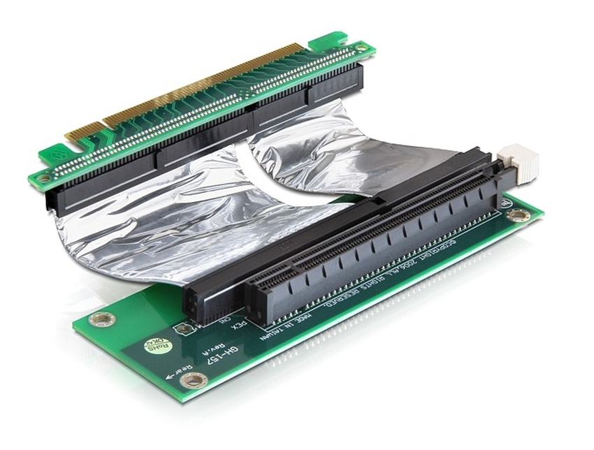PCIe-Riser-Kartice x16 90° Obrnjen fleksibilni Kabel