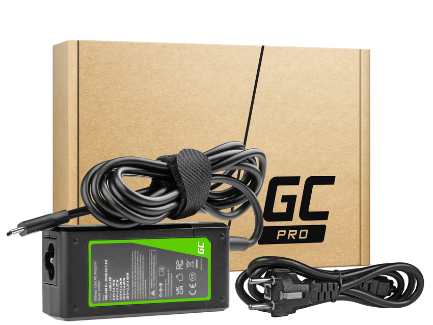 polnilec / AC Adapter / Power Supply Green Cell USB-C 45W za prenosniki, tablice and telefoni (AD133P)
