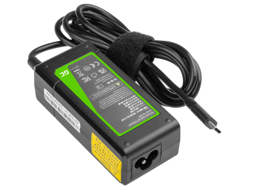 polnilec / AC Adapter / Power Supply Green Cell USB-C 45W za prenosniki, tablice and telefoni (AD133P)