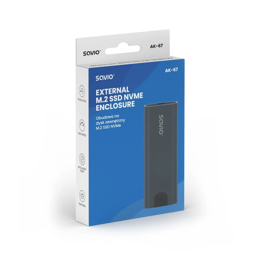 Ohišje za M.2 SSD disk Savio AK-67 NVMe
