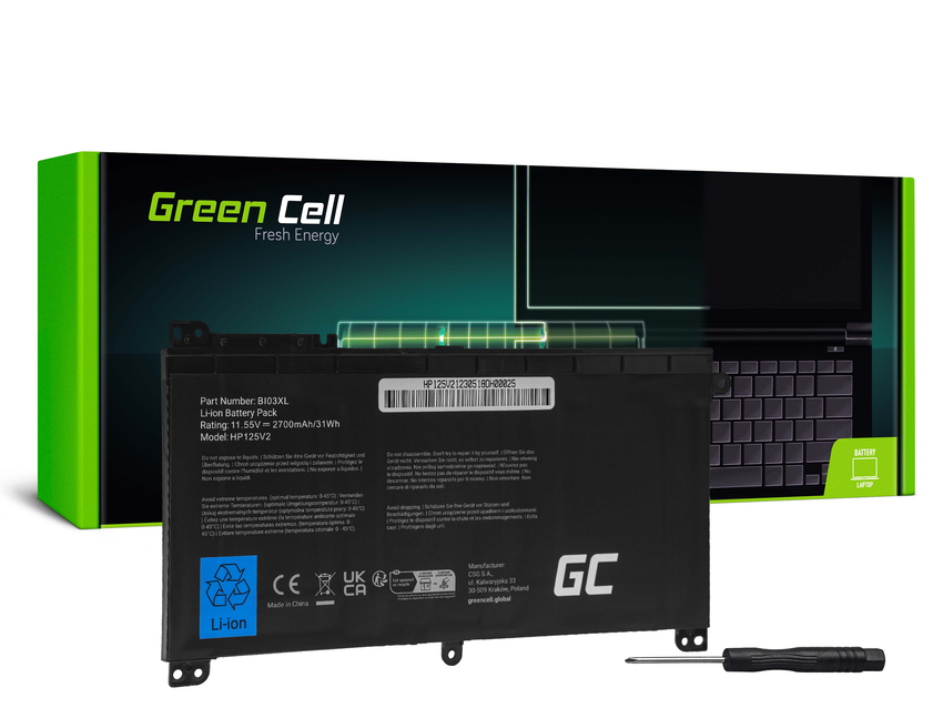 Green Cell baterija BI03XL ON03XL za HP Pavilion x360 13-U 13-U000 13-U100 Stream 14-AX 14-AX000 (HP125V2)