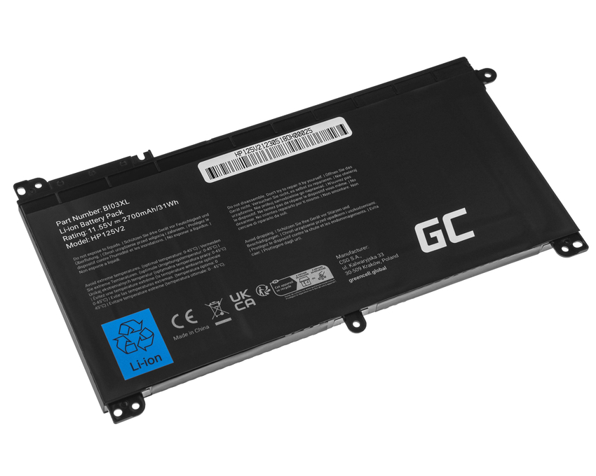 Green Cell baterija BI03XL ON03XL za HP Pavilion x360 13-U 13-U000 13-U100 Stream 14-AX 14-AX000 (HP125V2)