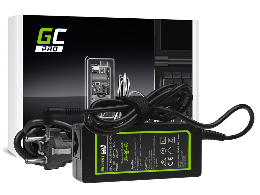 Green Cell PRO polnilec / AC Adapter 12V 3.33A 40W za Samsung 303C XE303C12 500C XE500C13 500T XE500T1C 700T XE700T1C (AD59P)