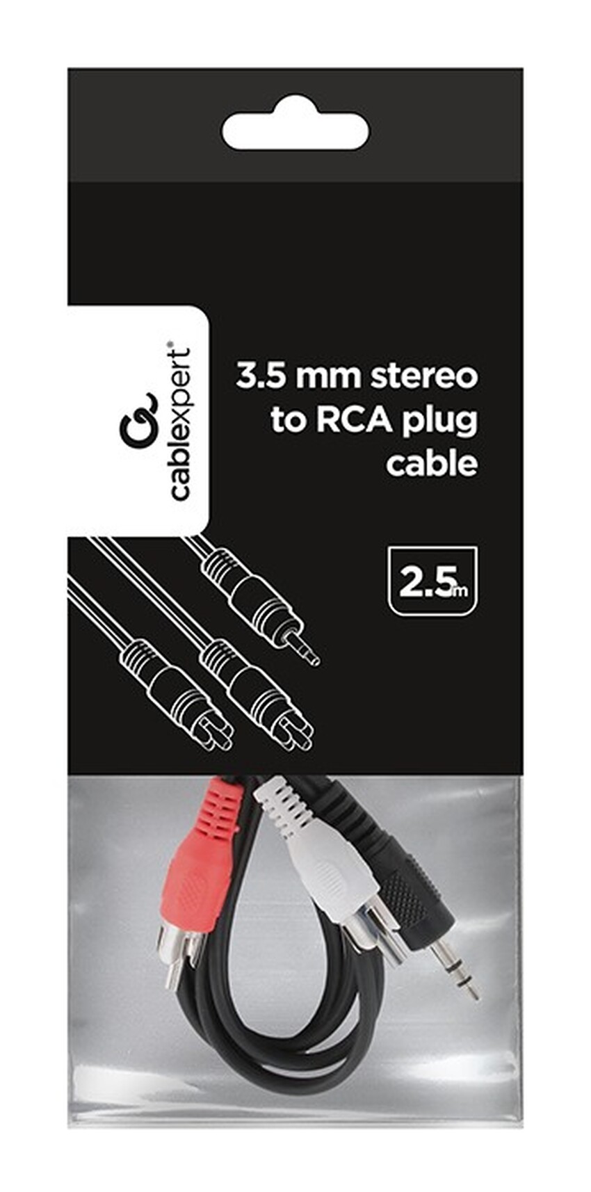 Zvočniški AUX kabel Gembird Jack 3.5mm – 2xRCA audio 2,5m CCA-458-2.5M