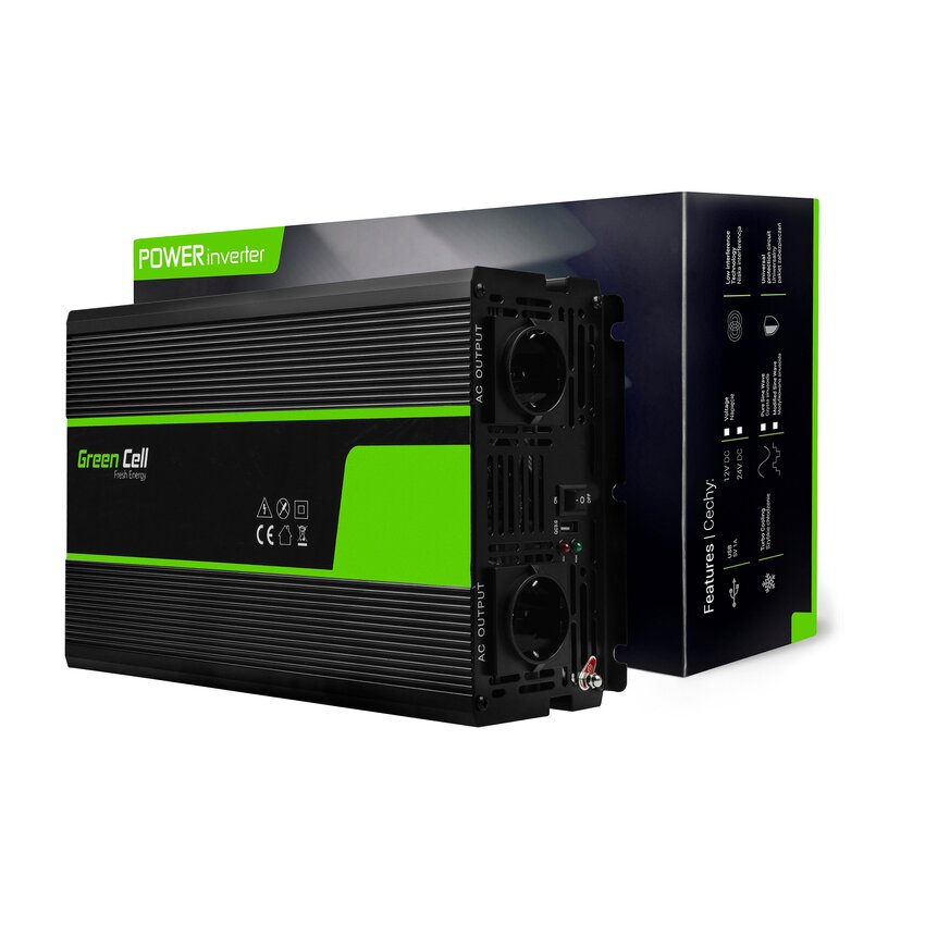 Green Cell Power Inverter 24V to 230V 2000W/4000W Pure sine wave (INV20)
