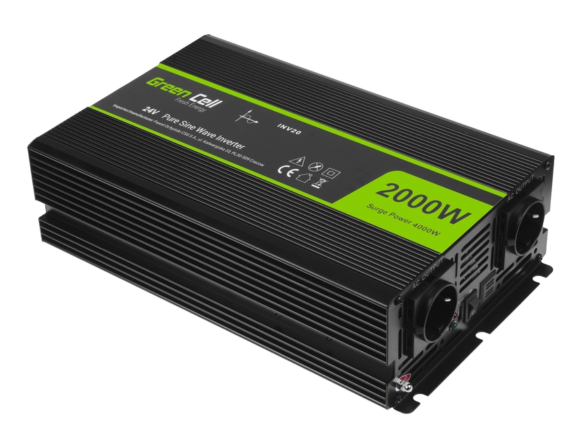 Green Cell Power Inverter 24V to 230V 2000W/4000W Pure sine wave (INV20)