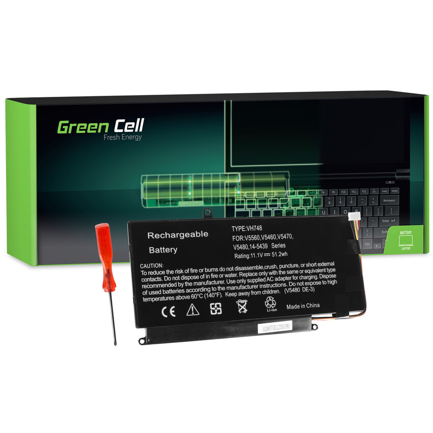 Green Cell baterija VH748 za Dell Vostro 5460 5470 5480 5560, Inspiron 14 5439 (DE105)