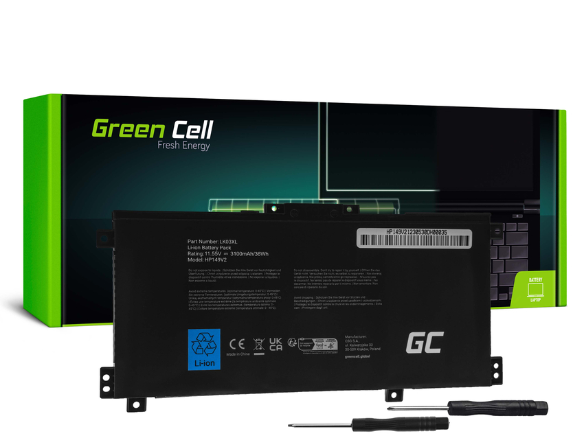 Green Cell baterija LK03XL za HP Envy x360 15-BP 15-BP000 15-BP100 15-CN 17-AE 17-BW (HP149V2)