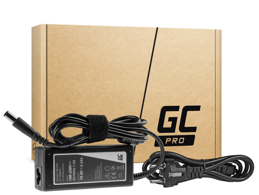 Green Cell PRO polnilec / AC Adapter 19.5V 3.34A 65W za Dell Latitude E6330 E6410 E6430 E6530 E7440 Inspiron 15 5558 15R N5110 (AD07AP)