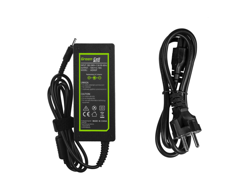 Green Cell PRO polnilec / AC Adapter 19V 3.16A 60W za Samsung NP730U3E ATIV Book 5 NP530U4E ATIV Book 7 NP740U3E (AD95P)