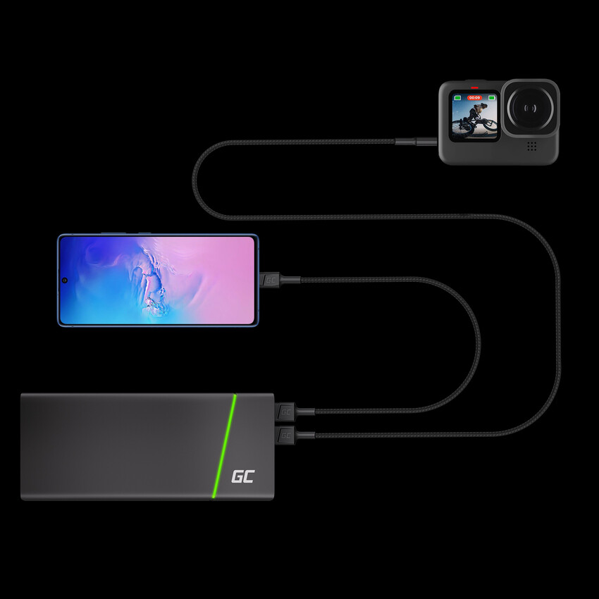 Green Cell kabel GC PowerStream USB-A - USB-C 30cm quick charge Ultra Charge, QC 3.0 (KABGC25)
