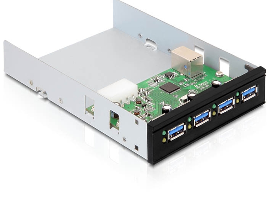 HUB USB3.0 4 Priključki 3,5 črni Delock