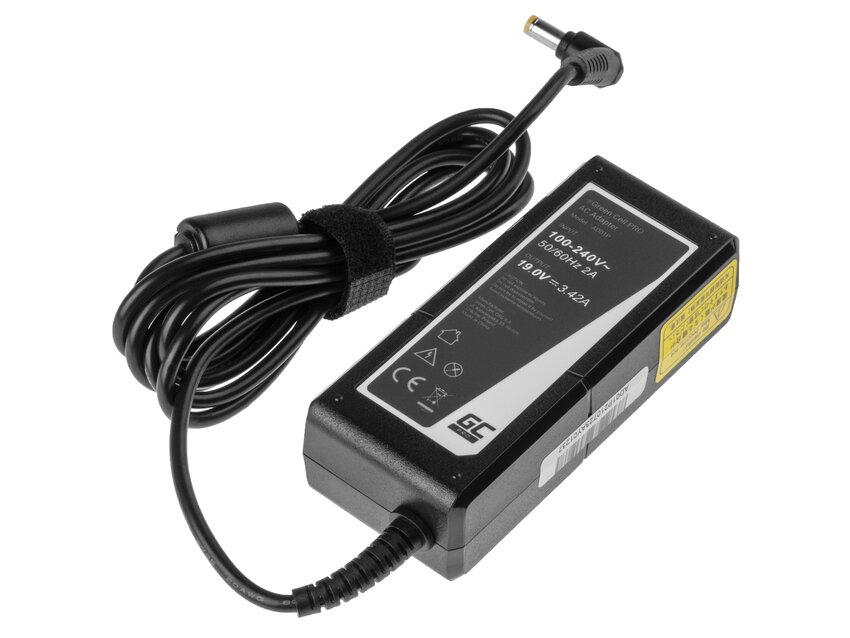 Green Cell PRO polnilec / AC Adapter 19V 3.42A 65W za Acer Aspire 5741G 5742 5742G E1-521 E1-531 E1-531G E1-570 E1-571 E1-571G (AD01P)