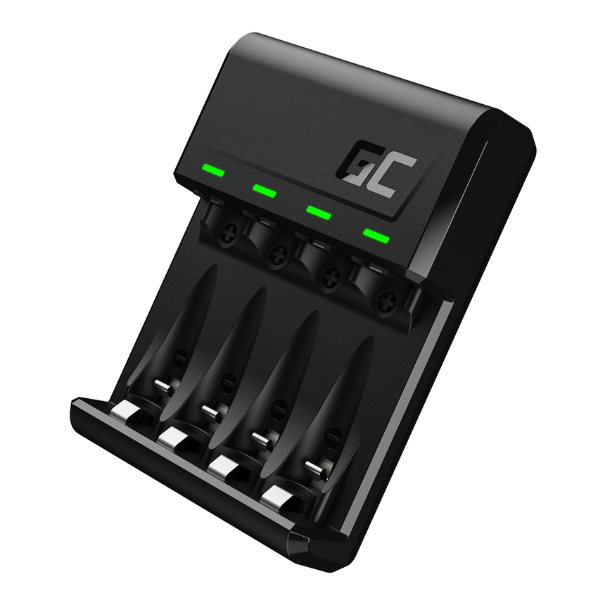 Green Cell GC Vitalpolnilec Ni-MH AA and AAA baterija napajanje with Micro USB and USB-C port (GRADGC01)