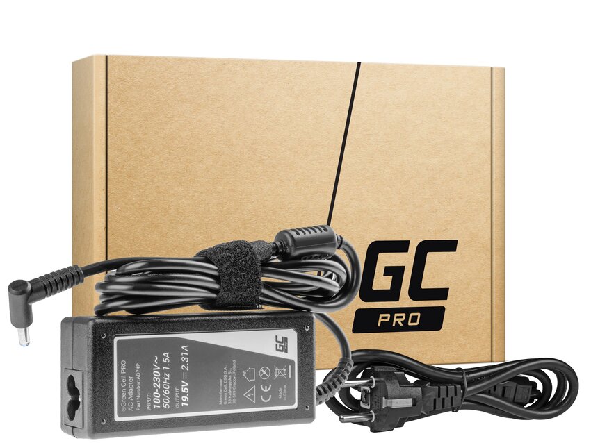 Green Cell PRO polnilec / AC Adapter 19.5V 2.31A 45W za HP 250 G2 G3 G4 G5 255 G2 G3 G4 G5, HP ProBook 450 G3 G4 650 G2 G3 (AD74P)