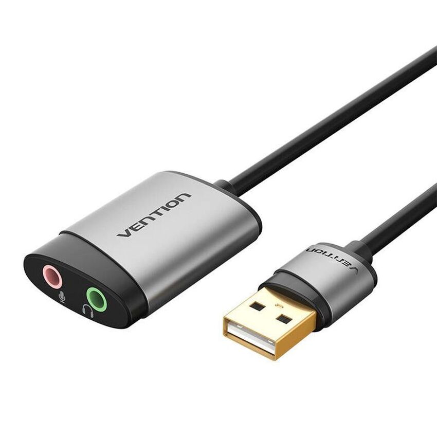 USB zvočna kartica Vention CDKHB 0.15M siva