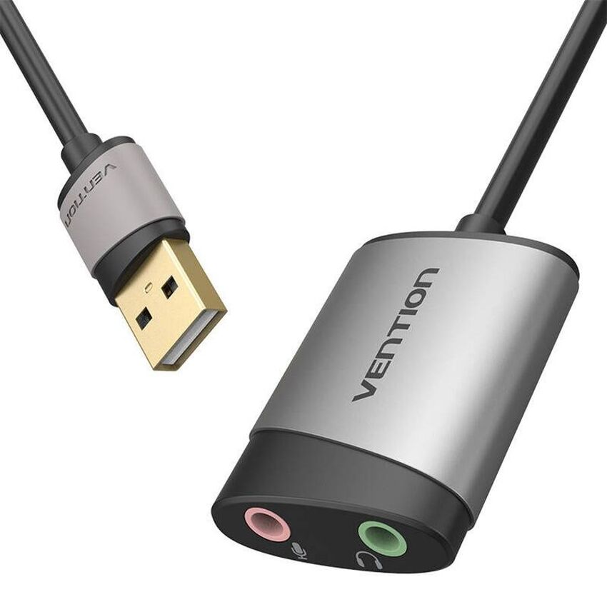 USB zvočna kartica Vention CDKHB 0.15M siva