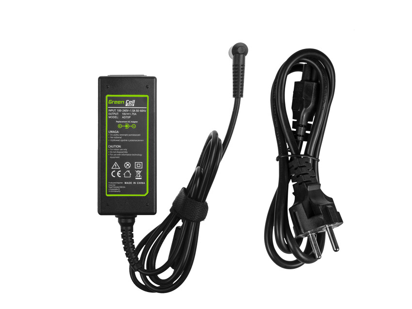 Green Cell PRO polnilec / AC Adapter 19V 1.75A 33W za Asus X201E Vivobook F200CA F200MA F201E Q200E S200E X200CA X200M X200MA (AD70P)