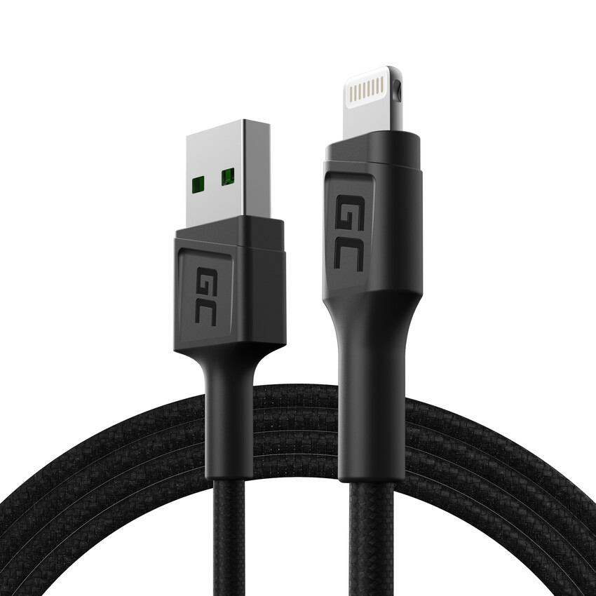 Green Cell kabel GC PowerStream USB-A - Lightning 120cm quick charge Apple 2.4A (KABGC21)
