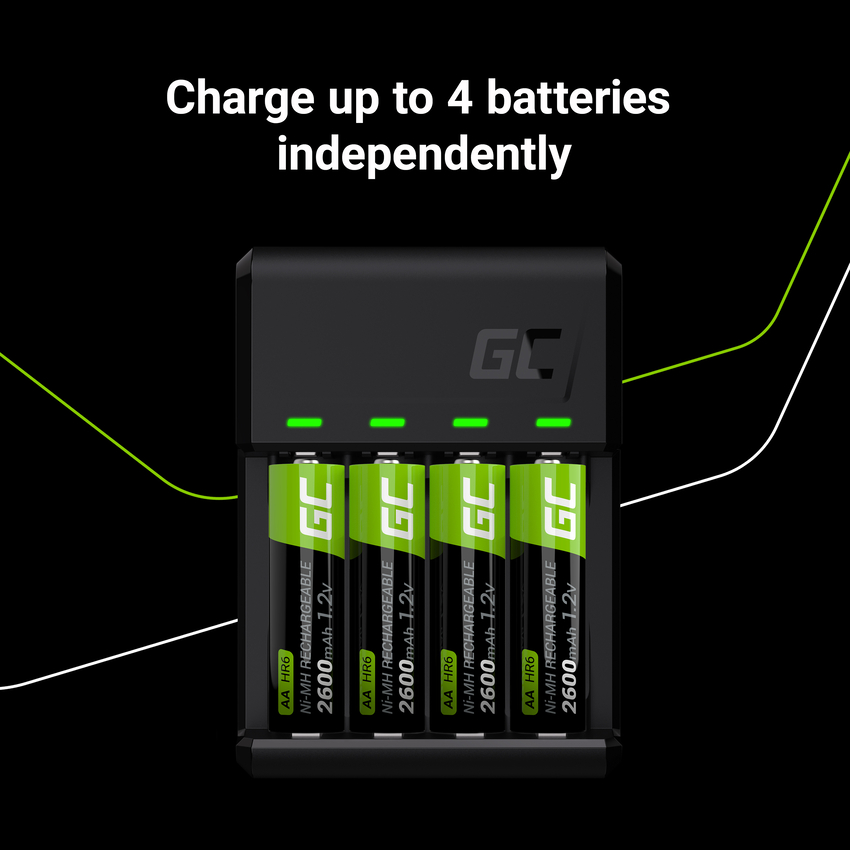 Set Green Cell GC Vitalpolnilec and batteries 2xAA 2000mAh 2xAAA 800mAh (GRSETGC03)