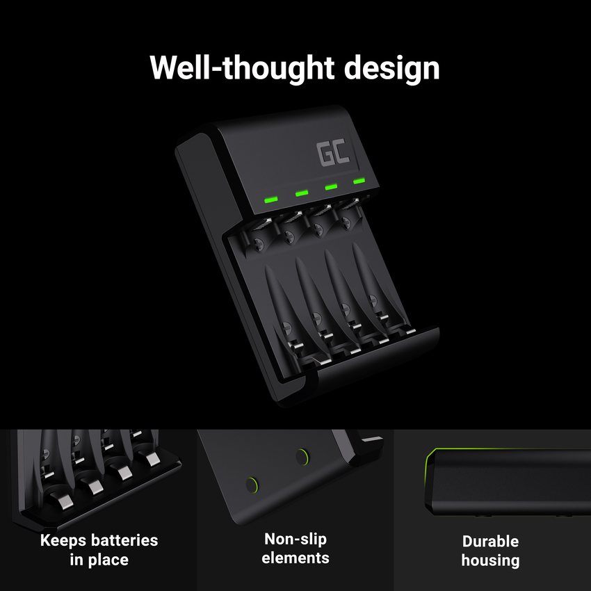Set Green Cell GC Vitalpolnilec and batteries 2xAA 2000mAh 2xAAA 800mAh (GRSETGC03)