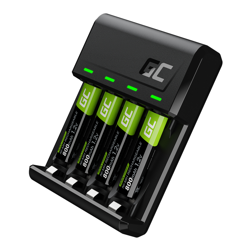 Set Green Cell GC Vitalpolnilec and 4x batteries AAA HR03 800mAh (GRSETGC02)