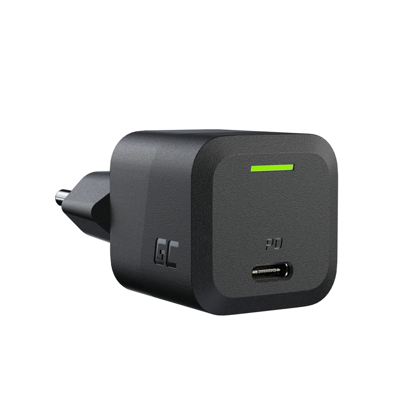 Green Cell Power polnilec 33W GaN GC PowerGan za laptop, MacBook, Iphone, Tablet, Nintendo Switch – USB-C napajalni kabel (CHARGC06)