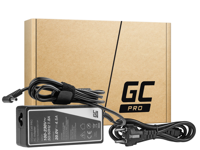 Green Cell PRO polnilec / AC Adapter 20V 4.5A 90W za Lenovo B570 G550 G570 G575 G770 G780 G580 G585 IdeaPad P580 Z510 Z580 Z585 (AD13P)